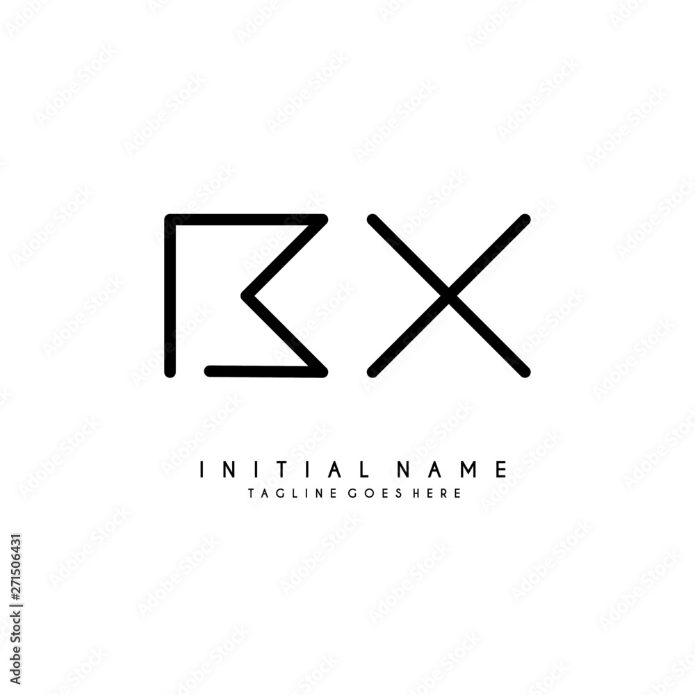Initial B X BX minimalist modern logo identity vector Initial B X BX minimalist modern logo identity vector