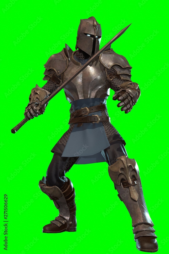 Fantasy character knight 3d render