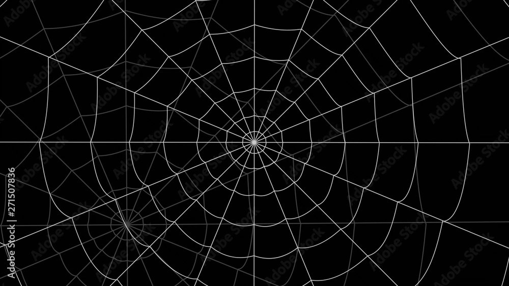 Fototapeta premium few cobwebs move against a black background