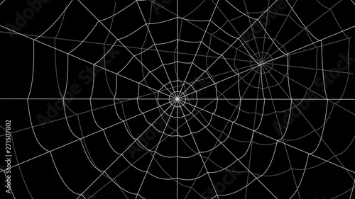 few cobwebs move against a black background © tihiy_chelovek