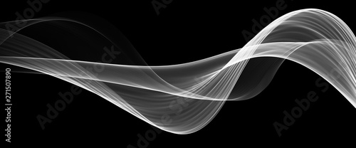 Abstract Black And White Wave Design