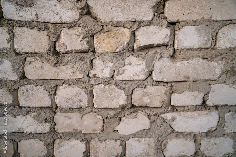 Old white brick wall as a background Old white brick wall as a background
