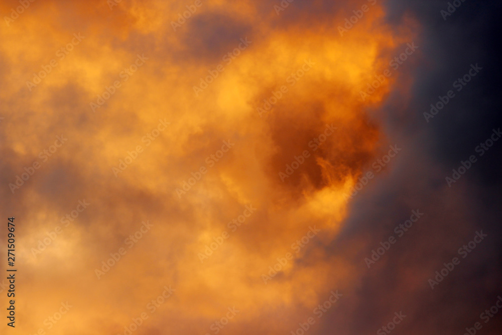 epic stormy fall cumulus clouds