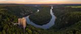 The Saar Loop at the viewpoint Cloef at Orscholz near Mettlach in Germany.