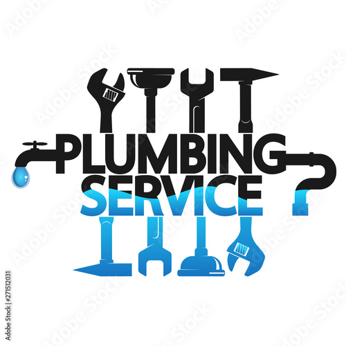 Repair plumbing and water pipes with the tool symbol