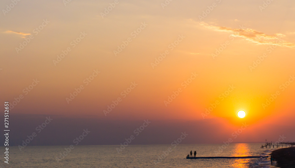 sunset, sunrise view postcard sea