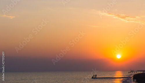 sunset, sunrise view postcard sea © nemez210769