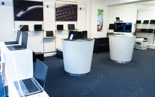 computer shop, laptop, concept