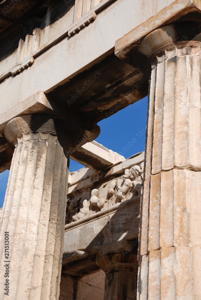 Athens, Greece / May 2019: The archaeological site of the Ancient Agora of Athens. Athens, Greece / May 2019: The archaeological site of the Ancient Agora of Athens.