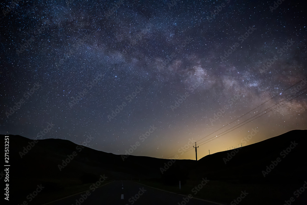 Panorama of the Milky Way in the mountains Panorama of the Milky Way in the mountains