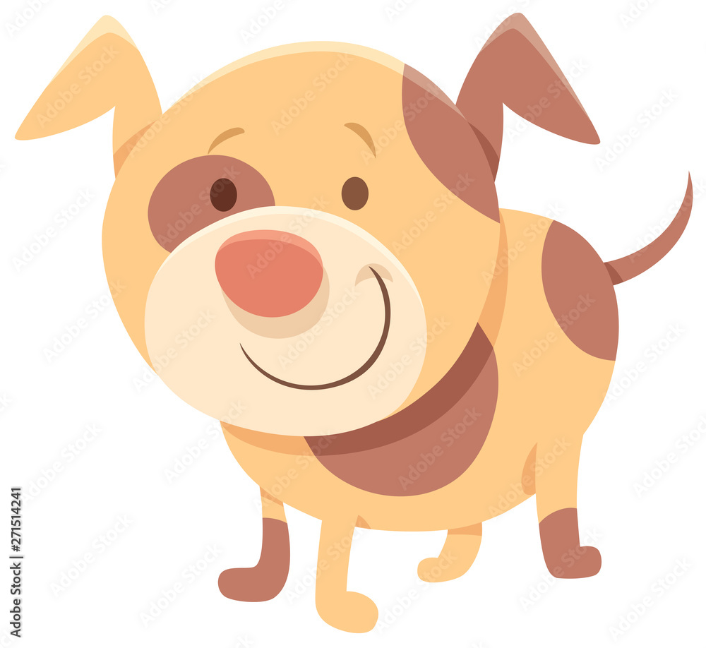 Fototapeta premium cute spotted dog cartoon comic character