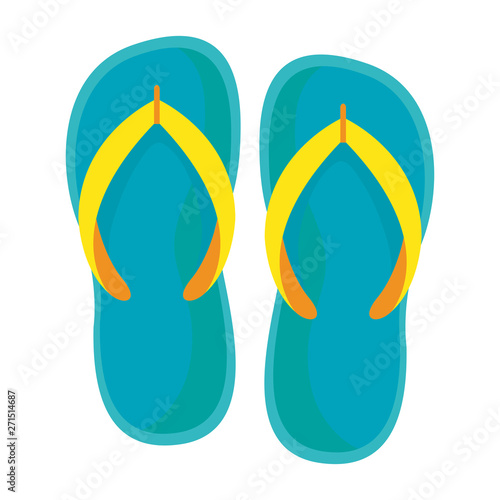 Isolated summer flip flops design