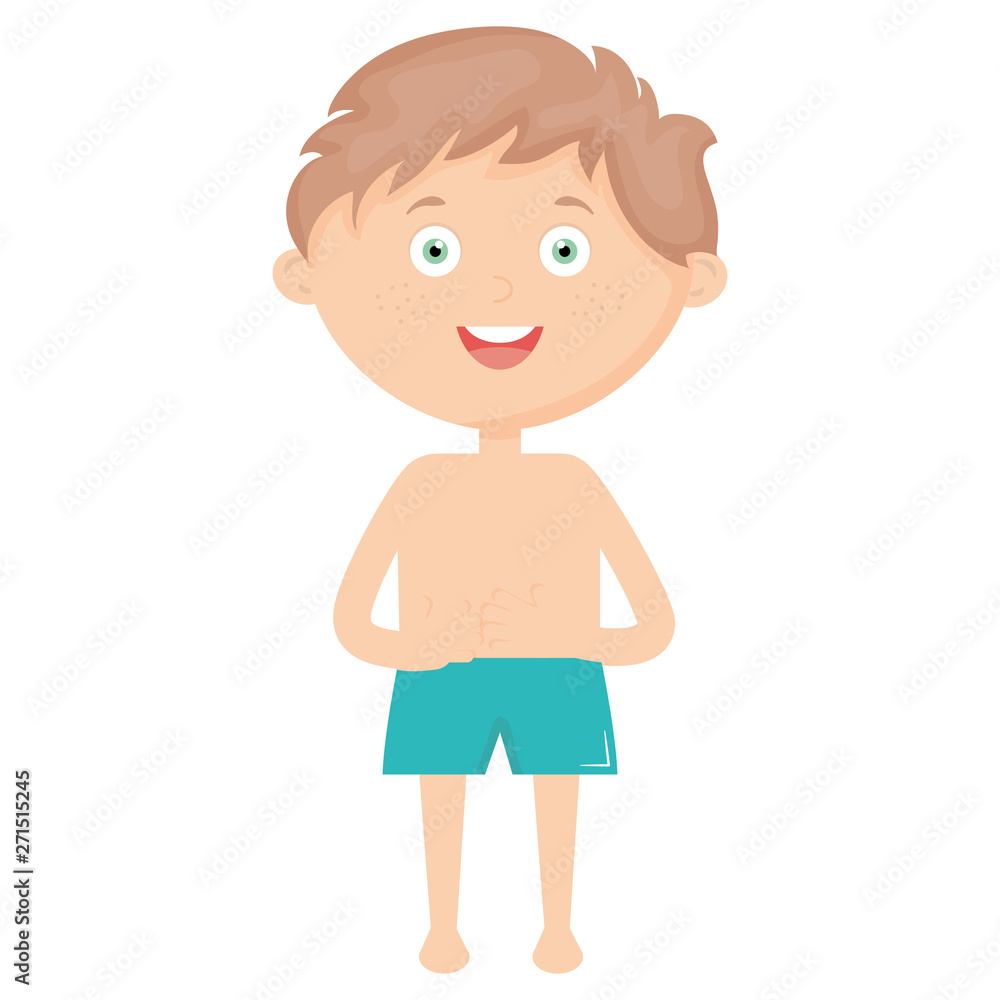 little boy with swimsuit character