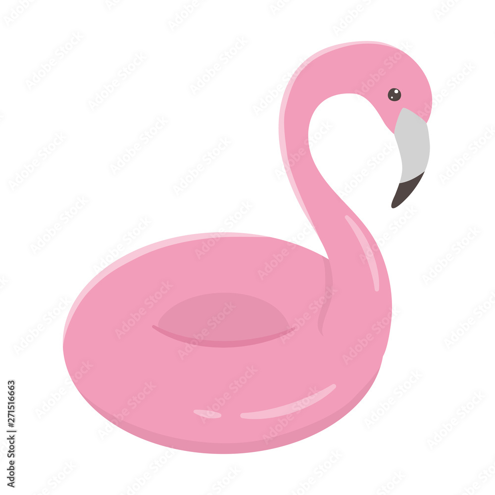 Fototapeta Isolated flamingo float design vector illustration