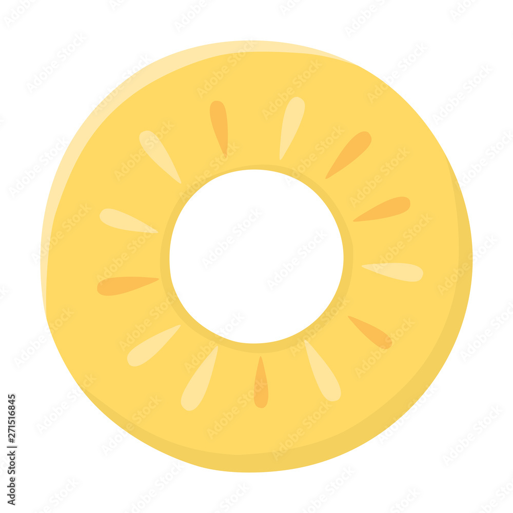 Slice of pineapple design vector illustration