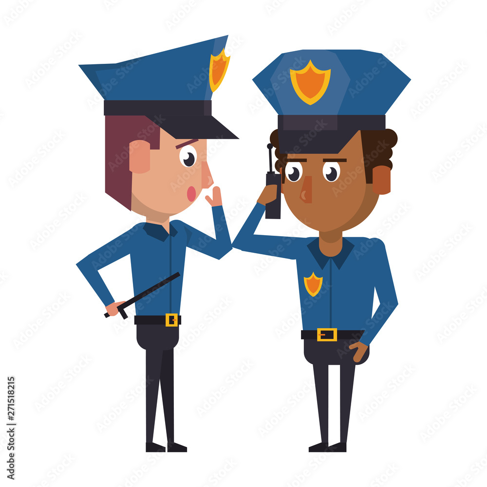 policemen working avatar cartoon character policemen working avatar cartoon character
