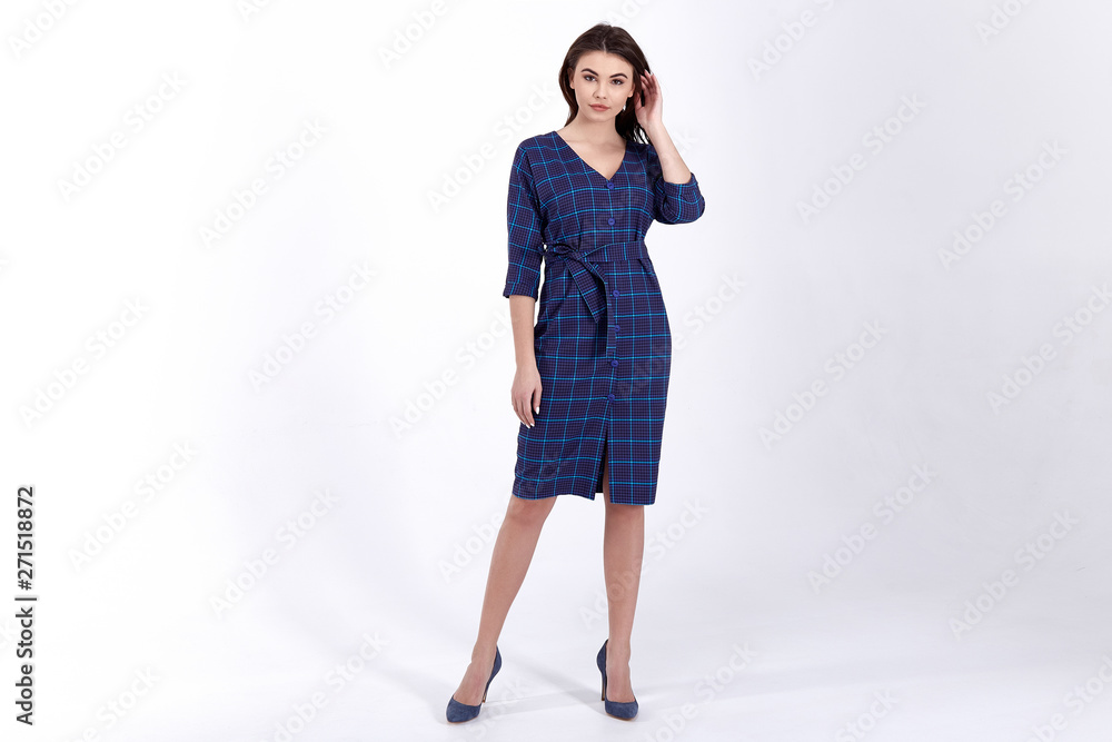 Beauty woman model wear stylish design trend clothing natural organic wool cotton dress casual formal office style for work meeting walk party blond hair makeup sexy pretty lady. Beauty woman model wear stylish design trend clothing natural organic wool cotton dress casual formal office style for work meeting walk party blond hair makeup sexy pretty lady.
