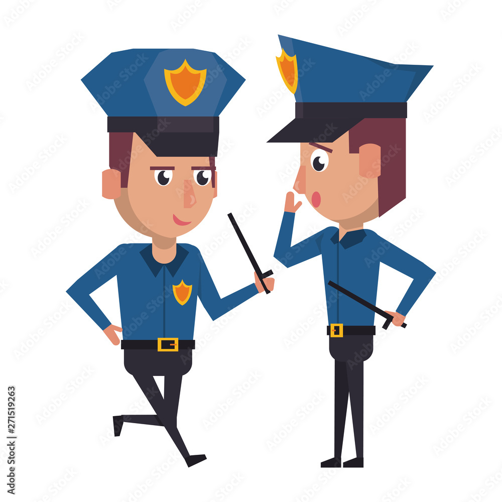 policemen working avatar cartoon character policemen working avatar cartoon character