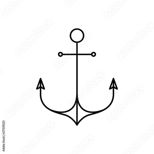 anchor silhouette on white background