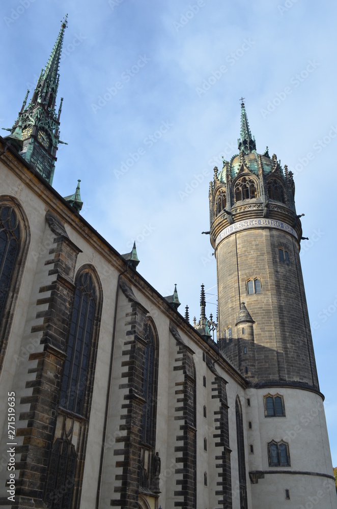 Obraz premium Towers of Castle Church, Wittenberg