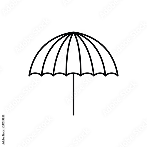 beach umbrella for summer striped icon