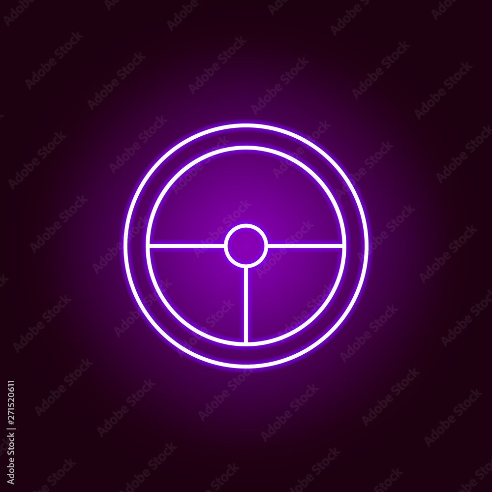 car steering wheel outline icon in neon style. Elements of car repair illustration in neon style icon. Signs and symbols can be used for web, logo, mobile app, UI, UX car steering wheel outline icon in neon style. Elements of car repair illustration in neon style icon. Signs and symbols can be used for web, logo, mobile app, UI, UX