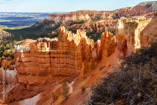 Sandstone and Limestone Geologic Rock Formations in the Bryce Canyon - Utah photo