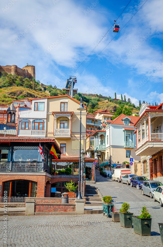 Cozy streets of historical center of old Tbilisi, Georgia
