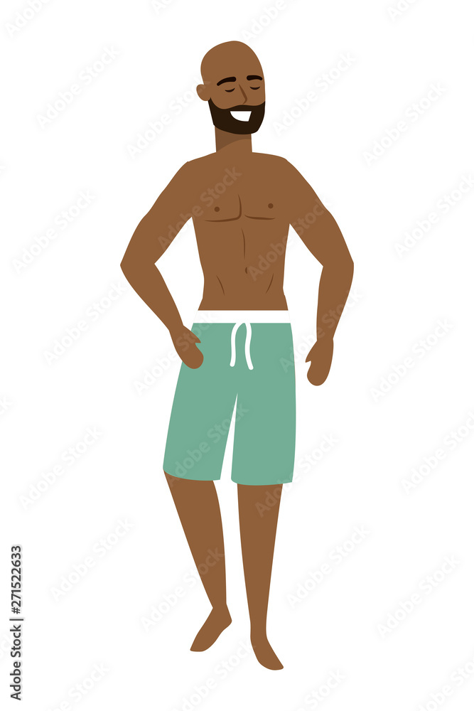 Boy with summer swimwear design Boy with summer swimwear design