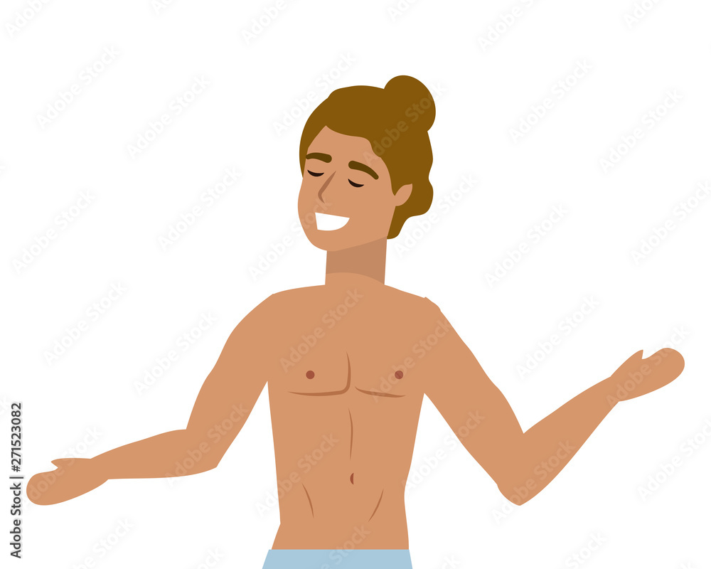 Fototapeta premium Isolated man smiling design vector illustration