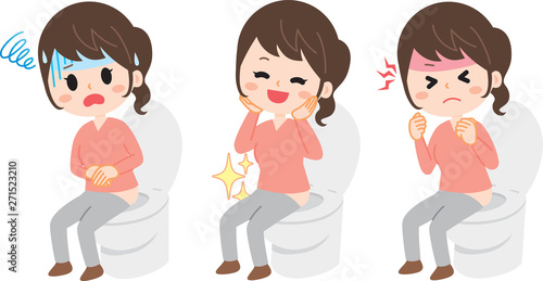 Toilet Women Illustrations 3 Types