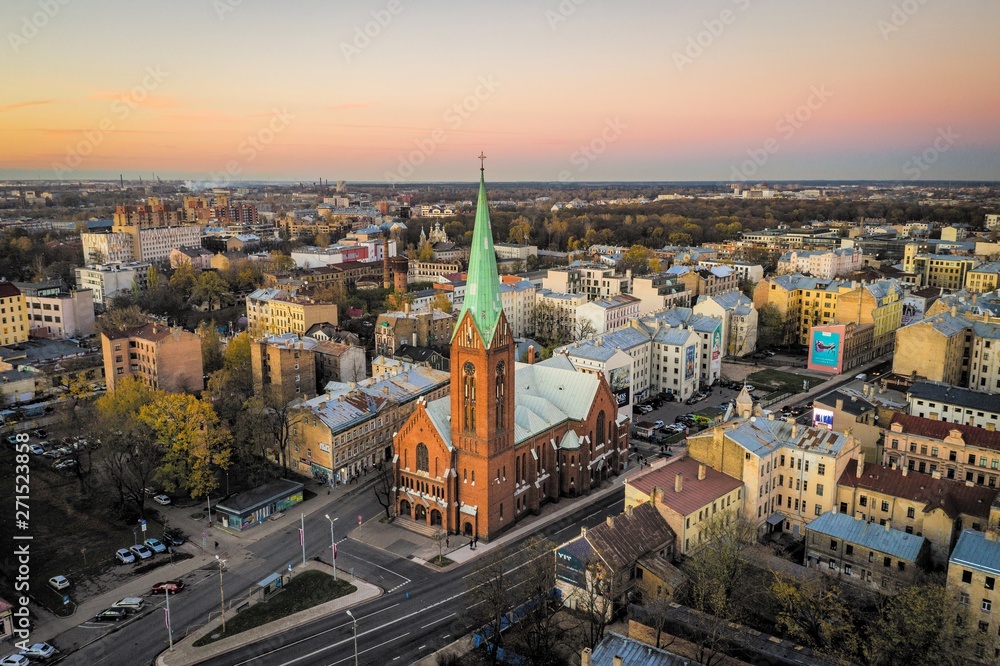 view of the city from above