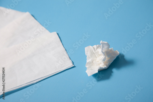 Foto Tissues for nose on background