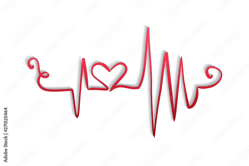 Naklejka Heart beat symbol vector