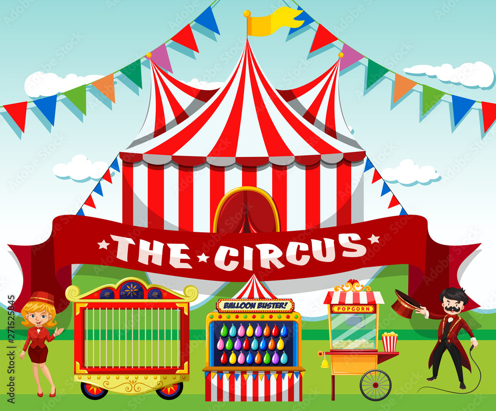A cute circus background A cute circus background