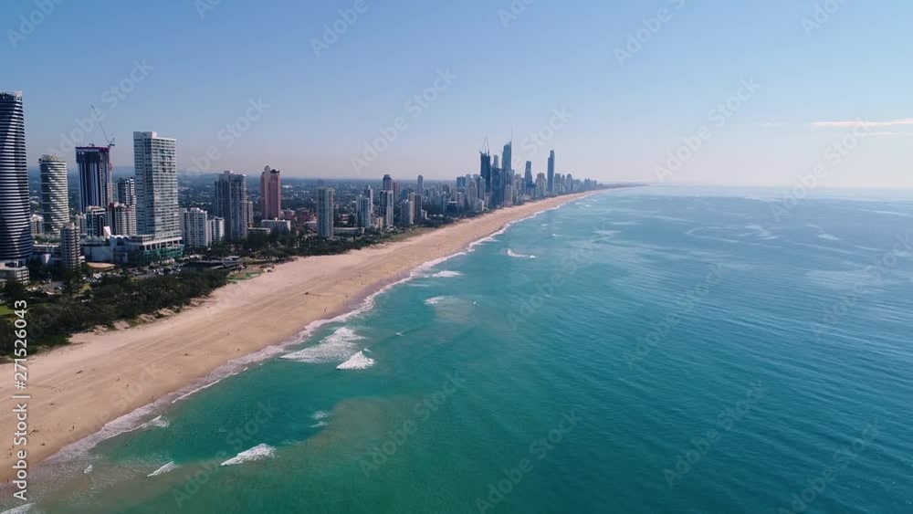 Skyscrapers on the Gold Coast beach in Broadbeach. Skyscrapers on the Gold Coast beach in Broadbeach.