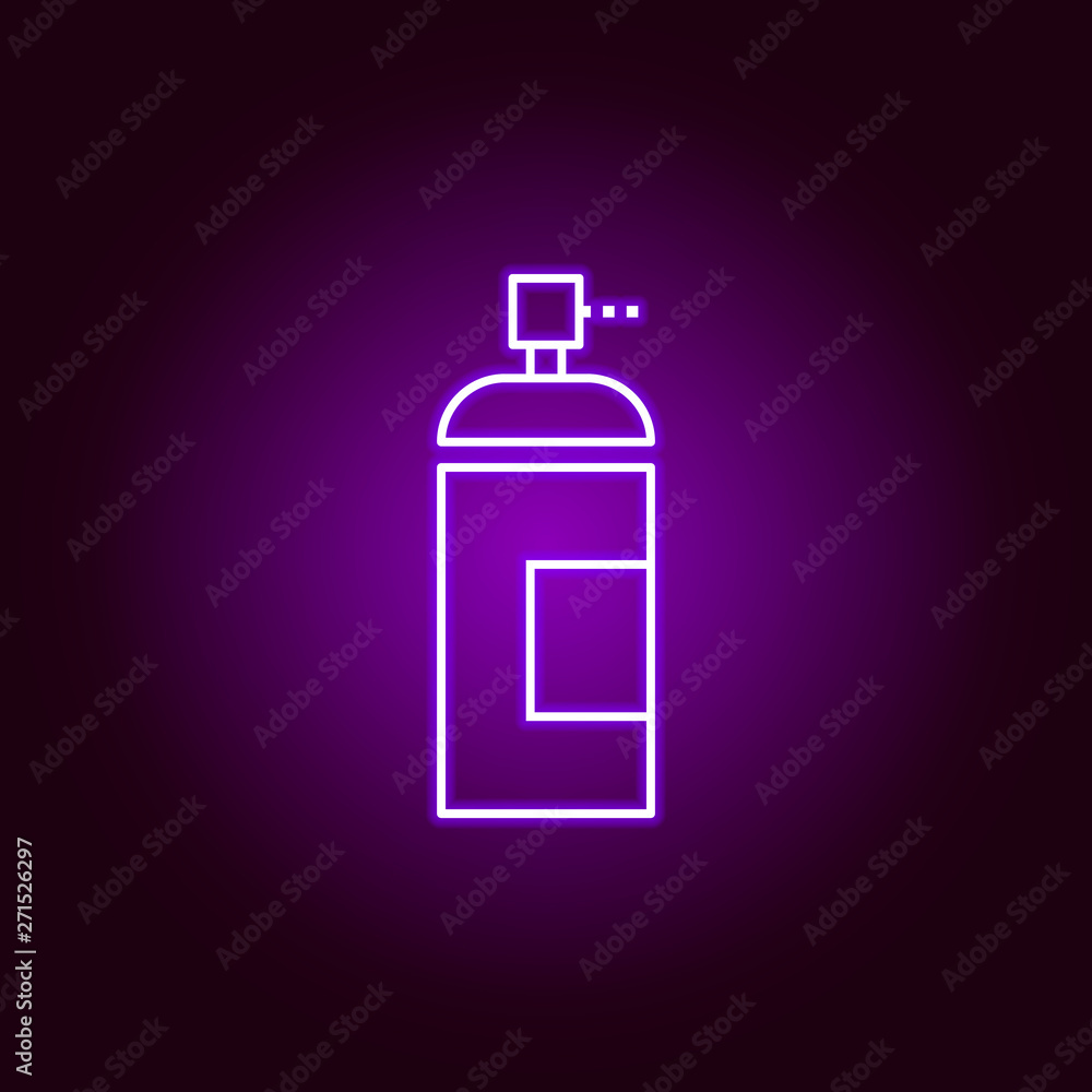 spray paint outline icon in neon style. Elements of car repair illustration in neon style icon. Signs and symbols can be used for web, logo, mobile app, UI, UX