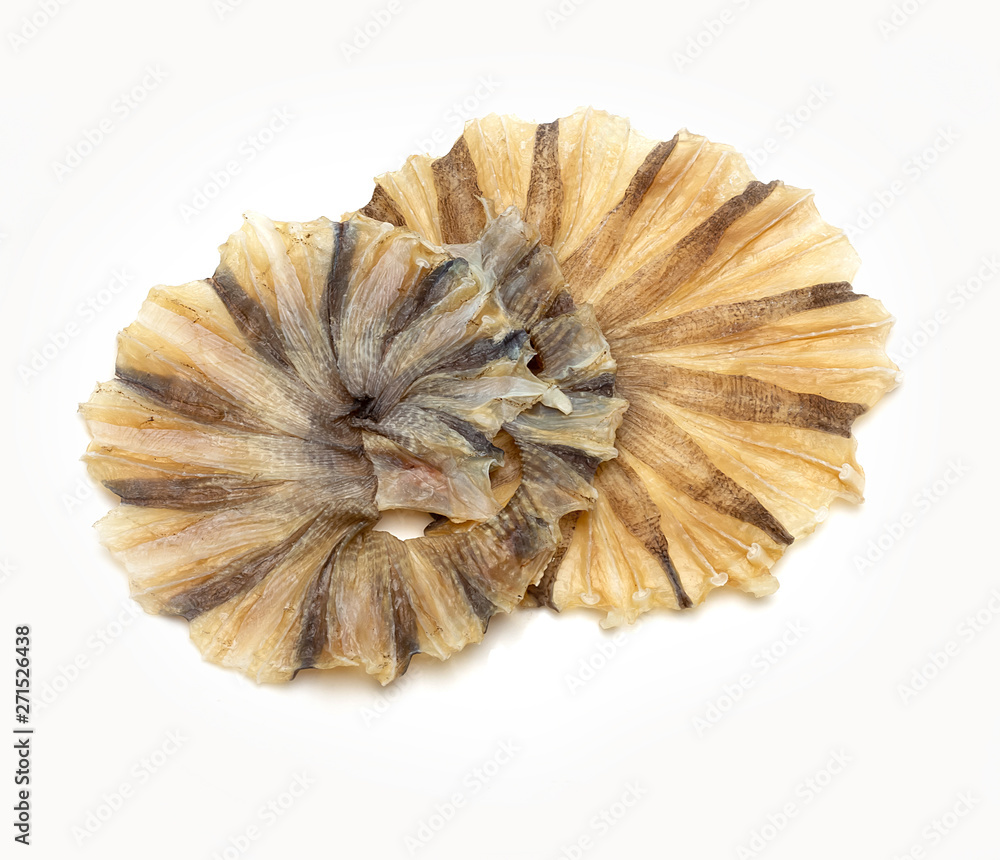 salted fishes on white background salted fishes on white background