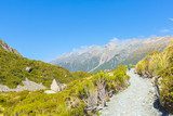 Summertime view of Aoraki Mount Cook National Park,South Island New Zealand