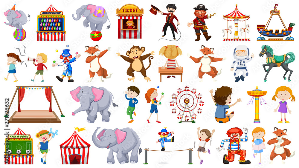 Large circus themed set Large circus themed set