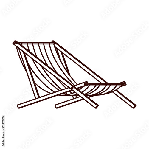 beach chair for sunbathing on white background