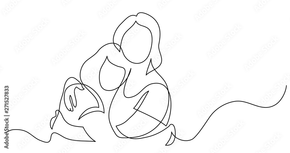 Mother day sketch. Mother and daughter Stock Vector Image & Art - Alamy-saigonsouth.com.vn