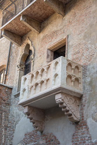 Juliet's Balcony (Romeo and Juliet, William Shakespeare), Verona, Italy Italy,2019 ,march