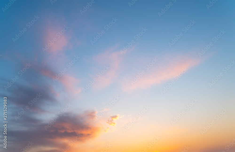 Beautiful Sky and Sunset Natural Landscape