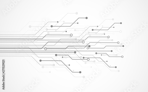 Abstract background with technology circuit board texture. Electronic motherboard illustration. Communication and engineering concept. Vector illustration