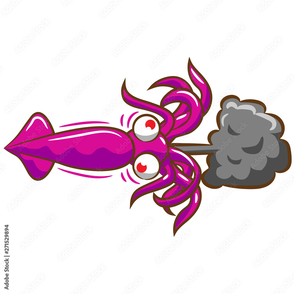 Fototapeta premium squid vector graphic design