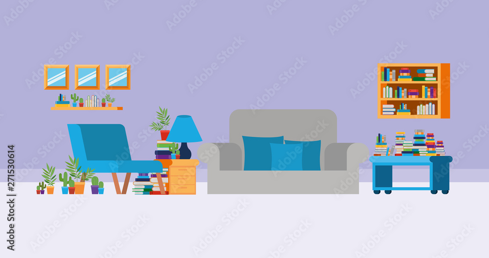 Home study room with books design Home study room with books design