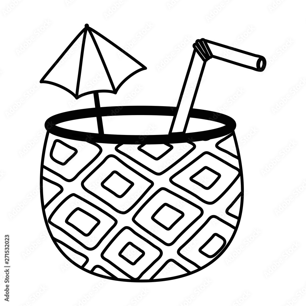 Isolated pineapple cocktail design vector illustration Isolated pineapple cocktail design vector illustration