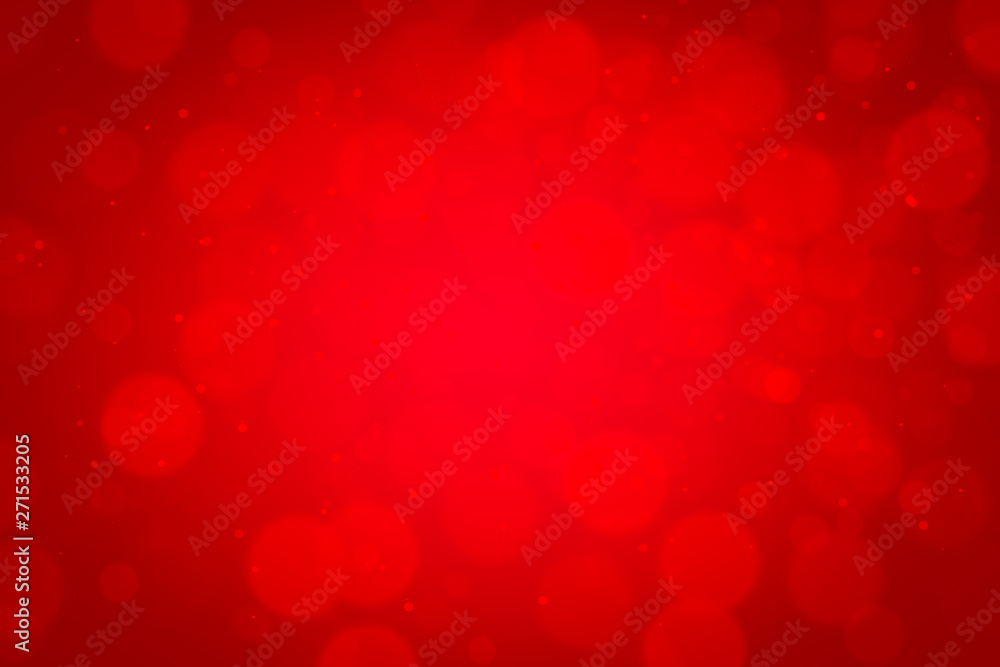 Abstract glitter bokeh on red background with Christmas background Abstract glitter bokeh on red background with Christmas background