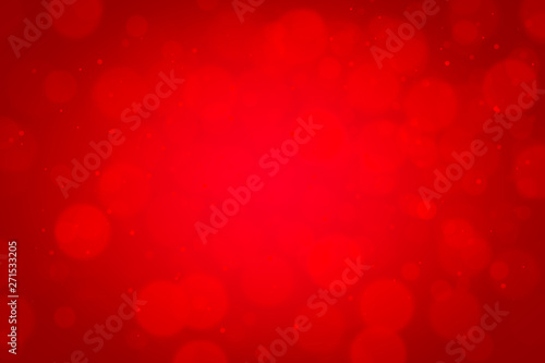 Abstract glitter bokeh on red background with Christmas background